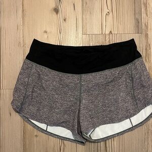 lululemon athletica Black and Heather Gray Athletic Shorts